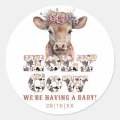 Rond Sticker préféré du Baby shower Saint-Vache (Devant)