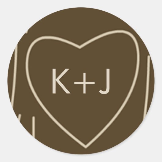 Rond Sticker préféré en chêne (Devant)