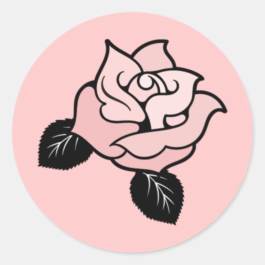 Rond Sticker préféré Fête des mariées rose rose (Devant)