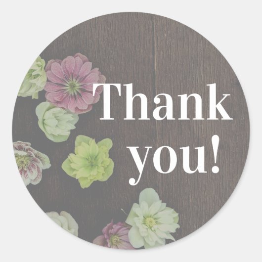 Rond Sticker préféré Hellebore Garden CLASSIQUE (Devant)