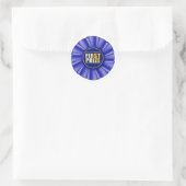 Rond sticker premier prix de la rosette bleue (Sac)