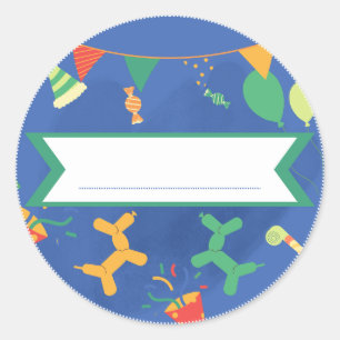 Rond Sticker Prénom Anniversaire Enfant 2 - 7 ans