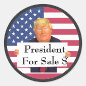 Rond Sticker Président Pour Vente (Devant)