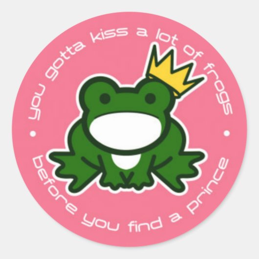 Rond Sticker Prince de grenouille (Devant)