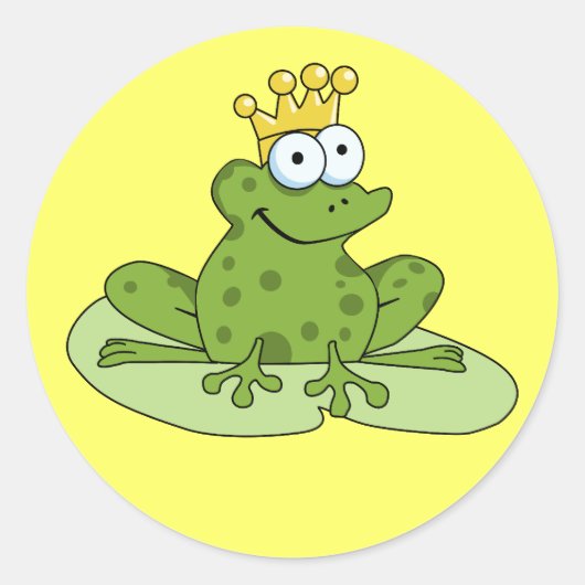 Rond Sticker Prince de grenouille (Devant)
