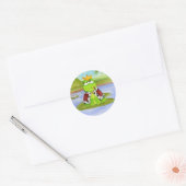Rond Sticker Prince de grenouille (Enveloppe)