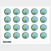 Rond Sticker Princess et Frog (Feuille)