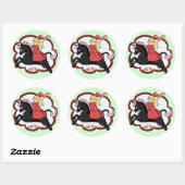 Rond Sticker Princess et Unicorn (Feuille)