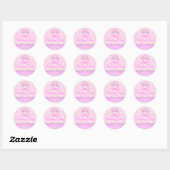 Rond Sticker Princess Sparkle rose (Feuille)