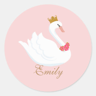 Rond Sticker Princess Swan