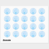 Rond Sticker Princess Tiara Blue Quinceanera (Feuille)