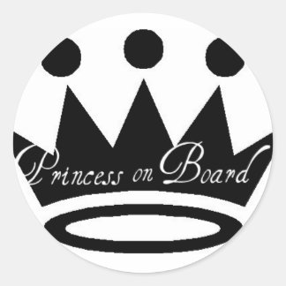 Rond Sticker Princesse à bord1