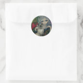 Rond Sticker "Princesse avec un chat Ragdoll" (Sac)