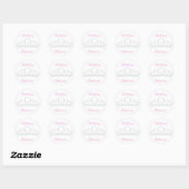 Rond Sticker princesse d'anniversaire (Feuille)