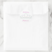 Rond Sticker princesse d'anniversaire (Sac)