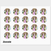Rond Sticker Princesse Lil Fairy (Feuille)