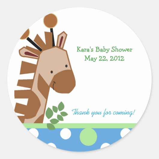 Rond Sticker Privilège Jungle Adventure Blue Round Cust (Devant)
