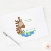 Rond Sticker Privilège Jungle Adventure Blue Round Cust (Enveloppe)