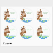 Rond Sticker Privilège Jungle Adventure Blue Round Cust (Feuille)