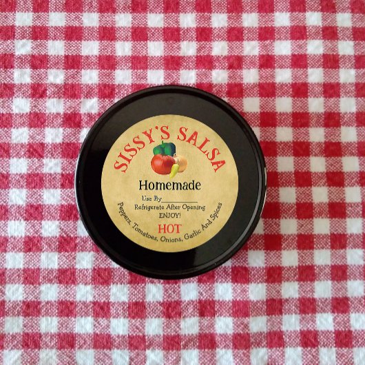 Rond Sticker produit de la salsa fait maison