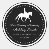 Rond Sticker professionnel tendance Horse Training (Devant)