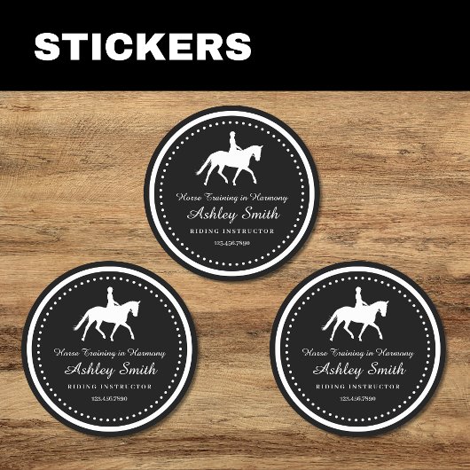 Rond Sticker professionnel tendance Horse Training