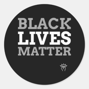 Rond Sticker profil noir de Black Lives