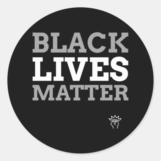 Rond Sticker profil noir de Black Lives (Devant)