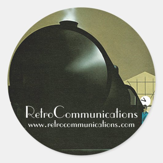 Rond Sticker Promo Rétro - Train (Devant)