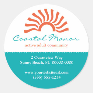 Rond Sticker promotionnel Sun levant