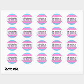 Rond Sticker Pronouns ronds (Trans Pride) (Feuille)