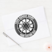 Rond Sticker Propriétaire Du Garage Ou De La Réparation (Enveloppe)