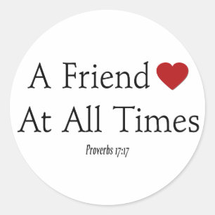 Rond Sticker Proverbes 17:17