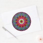 Rond Sticker Psychedelic Mandala #2 (Enveloppe)