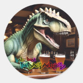 Rond Sticker Pubasaurus par BAD Dino (Devant)