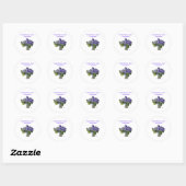 Rond Sticker Purple Fleurs lilas (Feuille)