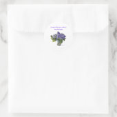 Rond Sticker Purple Fleurs lilas (Sac)