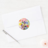 Rond Sticker 'Purple Iris' (Enveloppe)