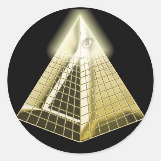 Rond Sticker Pyramide Oeil (Devant)