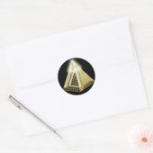 Rond Sticker Pyramide Oeil (Enveloppe)