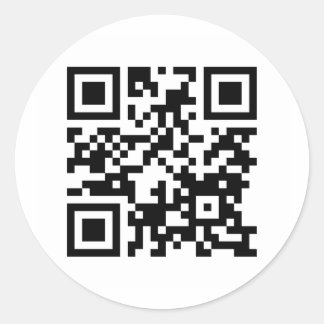 Rond Sticker QR CODE du site Web de propriété unique