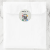 Rond Sticker QR Smart Google Review (Sac)