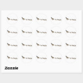 Rond Sticker Quail Family (Feuille)