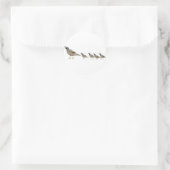 Rond Sticker Quail Family (Sac)