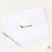 Rond Sticker Quail Family (Enveloppe)