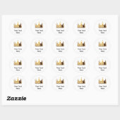 Rond Sticker Queen Crown (Feuille)