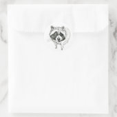 Rond Sticker Raccoon (Sac)
