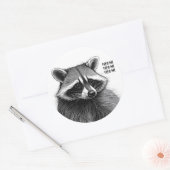 Rond Sticker Raccoon (Enveloppe)