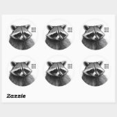 Rond Sticker Raccoon (Feuille)