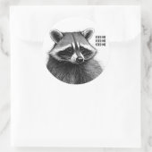 Rond Sticker Raccoon (Sac)
